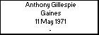 Anthony Gillespie Gaines