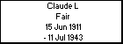 Claude L Fair