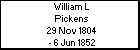 William L Pickens