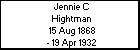 Jennie C Hightman