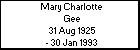 Mary Charlotte Gee