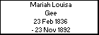 Mariah Louisa Gee