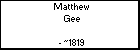 Matthew Gee