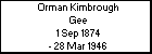Orman Kimbrough Gee